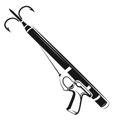 Harpoon Gun Icon Black Hunting Weapon Symbol