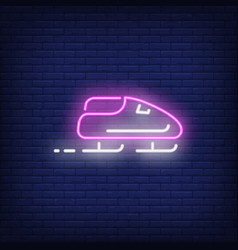 Purple Bobsleigh Neon Sign