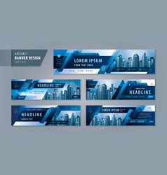 Abstract Banner Design Web Template Set