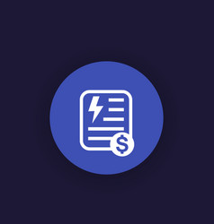 Electricity Utility Bill Icon