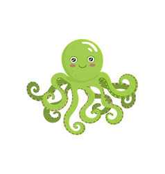 Ocean Green Octopus Aquatic Creature Icon