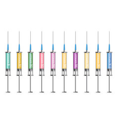 Serum Collagen Vitamin In A Syringe And Saline