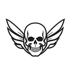 Skull With Wings Logo