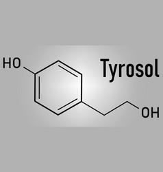 Tyrosol Molecule Skeletal Formula