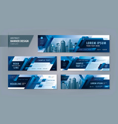 Abstract Banner Design Web Template Set