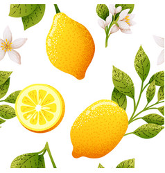 Bright Lemon Food Citrus Pattern Lemonade Print