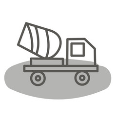 Construction Truck On A White Background