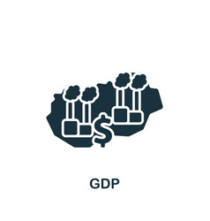 Gdp Icon Monochrome Simple Stock Market Icon