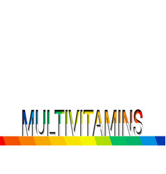 Multivitamin Label Inspiration Icon Vitamins Text