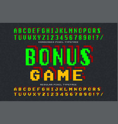 Pixel Font Design Stylized Like In 8-bit