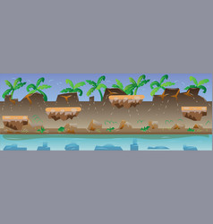 River With Floating Rocks Game Background