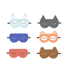 Set Of Sleep Masks Of Different Colors