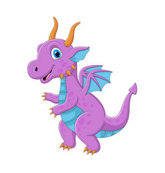 Cartoon dragon isolated on white background Vector Image