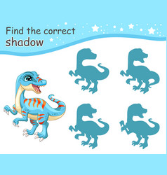 Find Correct Shadow Of Velociraptor Dinosaur