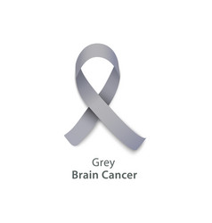 Grey Ribbon For Brain Cancer Awareness Charity