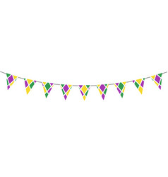 Mardi Gras Party Bunting Pennants