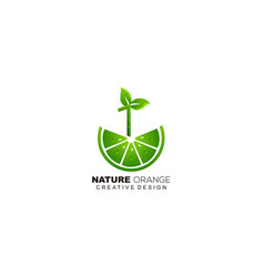 Nature Orange Logo Design Symbol