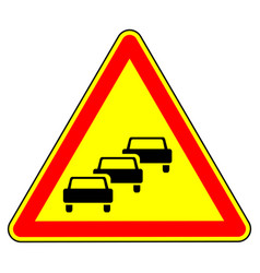 Traffic Congestion Temporary Warning Sign