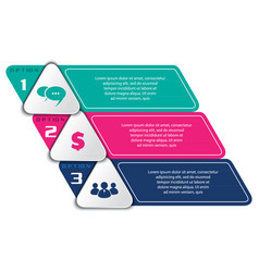 3 Segments With Triangle Concept Info Design