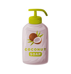 Coconut Soap In Dispenser Bottle As Cosmetic