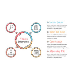 Doodle Circle Diagram With Four Elements