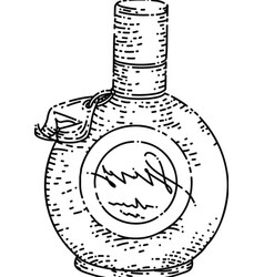 Liquor Bottle Sketch Hand Drawn