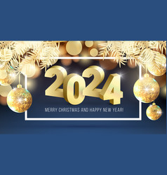 Merry Christmas And Happy New Year 2024 Gold