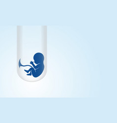 Test Tube Baby Ivf Little Newborn In A Glass Tube