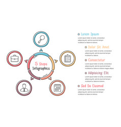 Doodle Circle Diagram With Five Elements