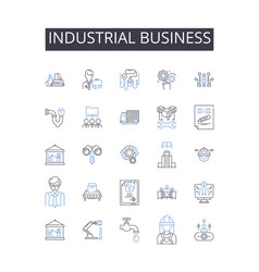 Industrial Business Line Icons Collection