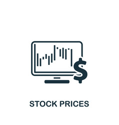 Stock Prices Icon Monochrome Simple Stock Market