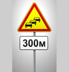 Traffic Congestion Temporary Warning Sign