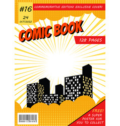 Comic Book Cover Retro Magazine Template