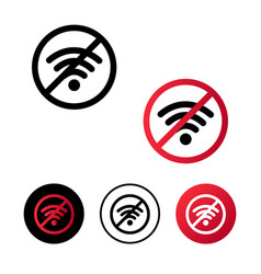 Abstract No Wifi Icon