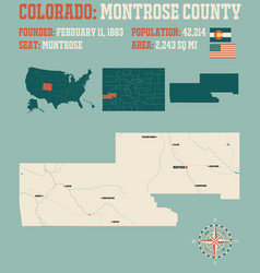 Map Montrose County In Colorado