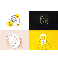 Minimal Set Of Chemistry Lab Cogwheel And Report