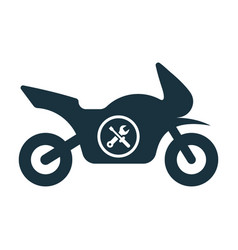 Motorbike Workshop Silhouette Logo Motorcycle