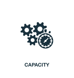 Capacity Icon Monochrome Simple Company Structure