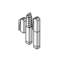 Insulin Portable Pen Syringe Isometric Icon