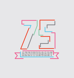 75th Years Anniversary Logo Birthday Celebration