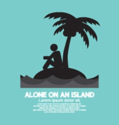 Alone On An Island Black Symbol