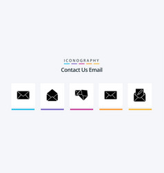 Email Glyph 5 Icon Pack Including Envelope Edit