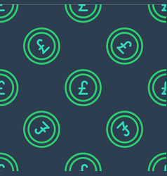 Line Coin Money With Pound Sterling Symbol Icon