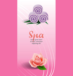 Spa Vertical Banner Design With Rose