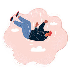 Young Man Falling From Sky