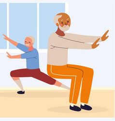 Older Men Doing Activity Physical