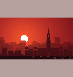 Ottawa Low Sun Skyline Scene