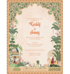 Mughal Wedding Invitation Card Design