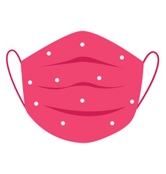 Pink Protective Mask On A White Background