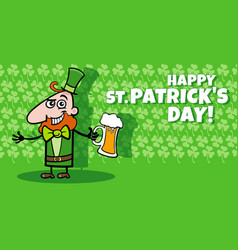 Saint Patrick Day Design With Cartoon Leprechaun